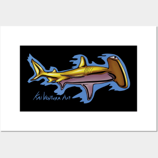 Hammerhead Shark Color Variant B Posters and Art